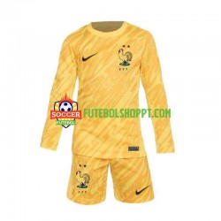 Camisola Júnior França Guarda-redes Principais Equipamento Euro 2024 Manga Comprida