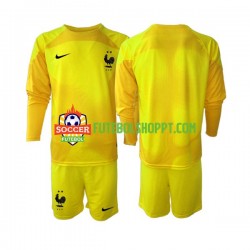 Camisola Júnior França Guarda-redes Terceiro Equipamento Copa do Mundo 2022 Manga Comprida