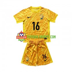 Camisola Júnior França Mike Maignan 16 Guarda-redes Principais Equipamento Euro 2024 Manga Curta