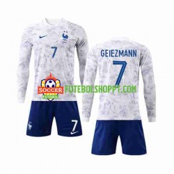 Camisola Júnior França Griezmann 7 Alternativa Equipamento Copa do Mundo 2022 Manga Comprida