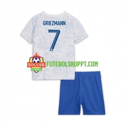 Camisola Júnior França Griezmann 7 Alternativa Equipamento Mundial 2022 Manga Curta