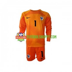 Camisola Júnior França Hugo Lloris 1 Guarda-redes Alternativa Equipamento Copa do Mundo 2022 Manga Comprida