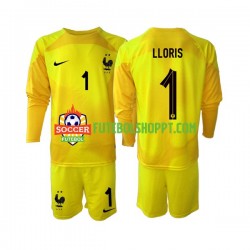 Camisola Júnior França Hugo Lloris 1 Guarda-redes Terceiro Equipamento Copa do Mundo 2022 Manga Comprida
