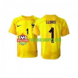 Camisola Homem França Hugo Lloris 1 Guarda-redes Terceiro Equipamento Copa do Mundo 2022 Manga Curta