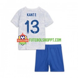 Camisola Júnior França Kante 13 Alternativa Equipamento Mundial 2022 Manga Curta