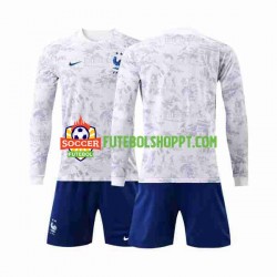 Camisola Júnior França Alternativa Equipamento Copa do Mundo 2022 Manga Comprida