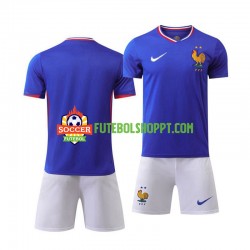 Camisola Júnior França Principais Equipamento Euro 2024 Manga Curta