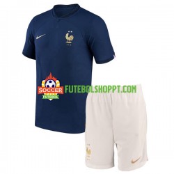 Camisola Júnior França Principais Equipamento Mundial 2022 Manga Curta