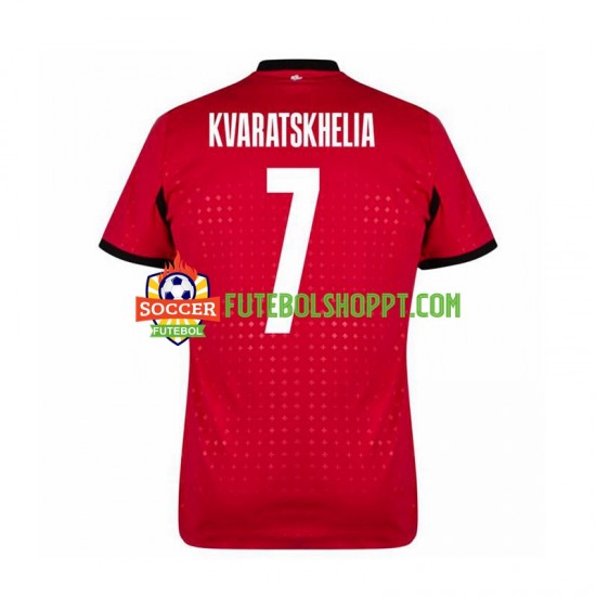 Camisola Homem Georgia Kvaratskhelia 7 Terceiro Equipamento Euro 2024 Manga Curta