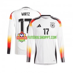Camisola Homem Alemanha Florian Wirtz 17 Principais Equipamento Euro 2024 Manga Comprida