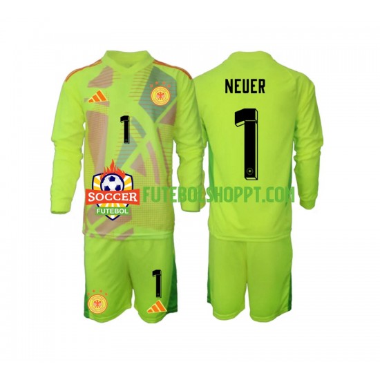 Camisola Júnior Alemanha Manuel Neuer 1 Guarda-redes Alternativa Equipamento Euro 2024 Manga Comprida