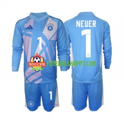 Camisola Júnior Alemanha Manuel Neuer 1 Guarda-redes Quarto Equipamento 2024-2025 Manga Comprida