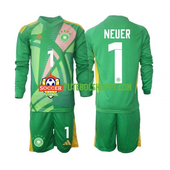 Camisola Júnior Alemanha Manuel Neuer 1 Guarda-redes Terceiro Equipamento 2024-2025 Manga Comprida