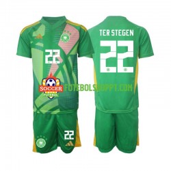 Camisola Júnior Alemanha Ter Stegen 22 Guarda-redes Terceiro Equipamento 2024-2025 Manga Curta