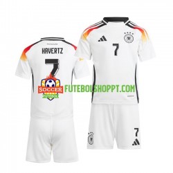 Camisola Júnior Alemanha Havertz 7 Principais Equipamento Euro 2024 Manga Curta