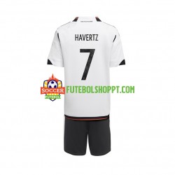 Camisola Júnior Alemanha Havertz 7 Principais Equipamento Mundial 2022 Manga Curta