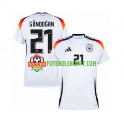 Camisola Homem Alemanha Ilkay Gundogan 21 Principais Equipamento Euro 2024 Manga Curta