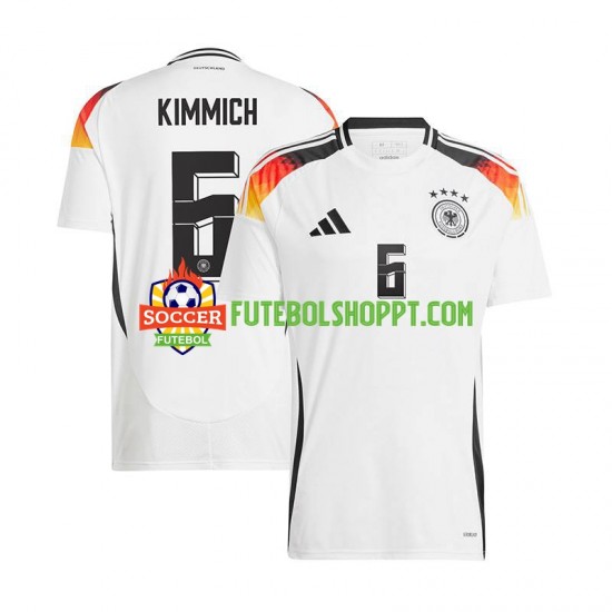 Camisola Homem Alemanha Joshua Kimmich 6 Principais Equipamento Euro 2024 Manga Curta
