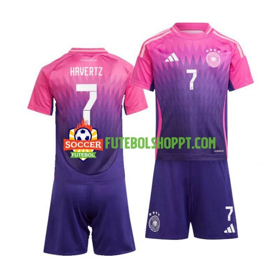 Camisola Júnior Alemanha Kai Havertz 7 Alternativa Equipamento Euro 2024 Manga Curta