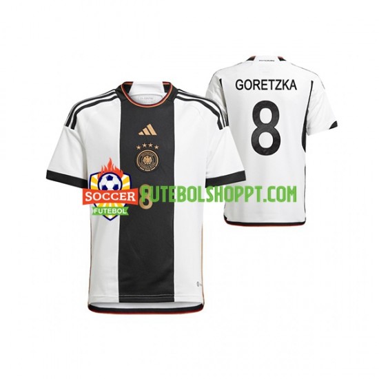 Camisola Homem Alemanha Leon Goretzka 8 Principais Equipamento Mundial 2022 Manga Curta