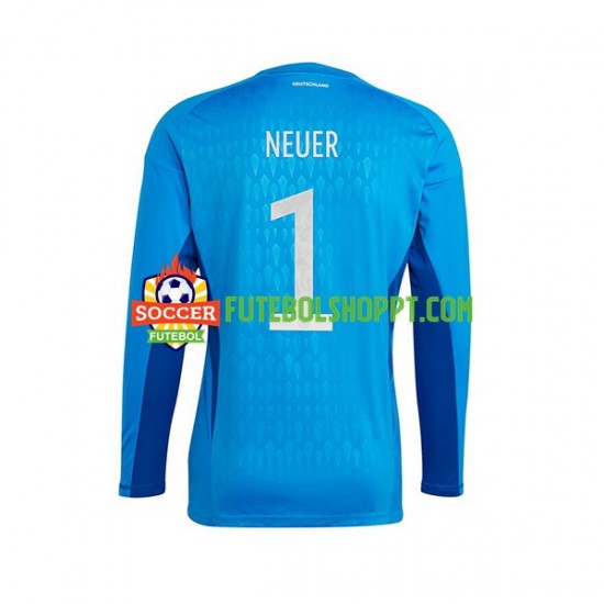 Camisola Homem Alemanha Manuel Neuer 1 Guarda-redes Principais Equipamento Mundial 2022 Manga Curta