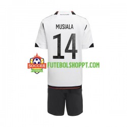 Camisola Júnior Alemanha Musiala 14 Principais Equipamento Copa do Mundo 2022 Manga Curta