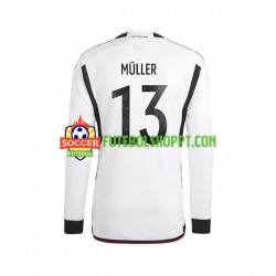 Camisola Homem Alemanha Thomas Muller 13 Principais Equipamento Mundial 2022 Manga Comprida