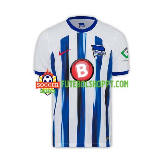 Camisola Homem Hertha BSC Principais Equipamento 2023-2024 Manga Curta