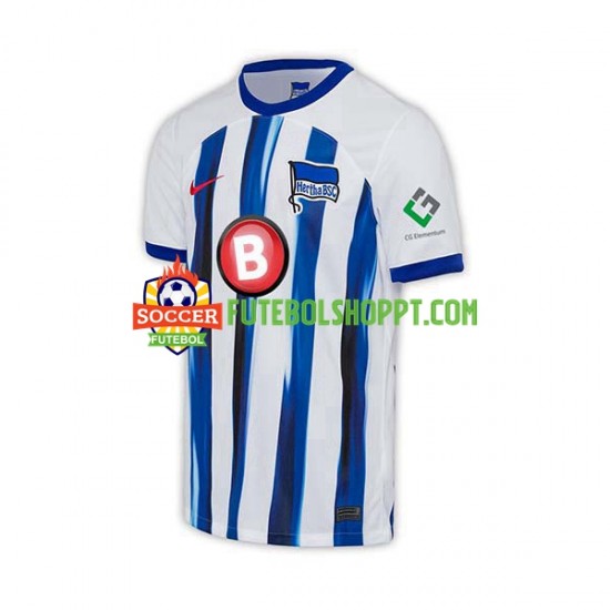 Camisola Homem Hertha BSC Principais Equipamento 2023-2024 Manga Curta