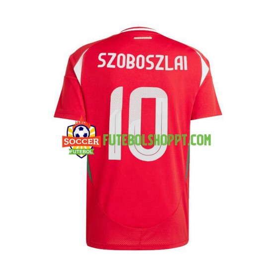 Camisola Homem Hungria Dominik Szoboszlai 10 Principais Equipamento Euro 2024 Manga Curta