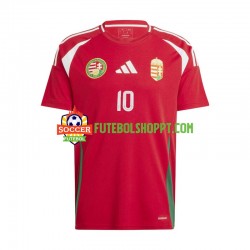 Camisola Homem Hungria Dominik Szoboszlai 10 Principais Equipamento Euro 2024 Manga Curta