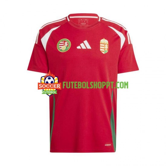 Camisola Homem Hungria Principais Equipamento Euro 2024 Manga Curta
