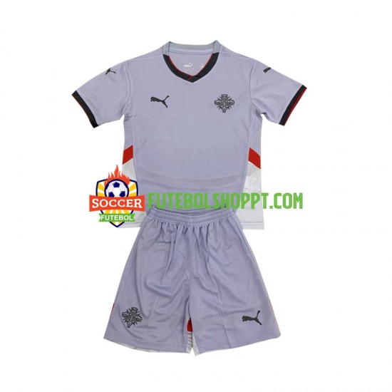 Camisola Júnior Islândia Alternativa Equipamento 2024 Manga Curta