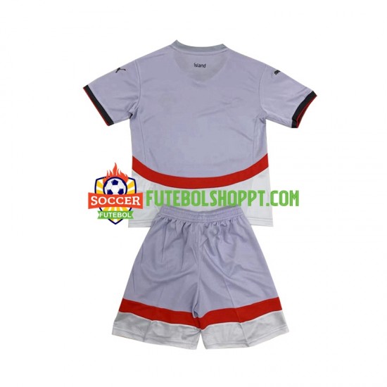Camisola Júnior Islândia Alternativa Equipamento 2024 Manga Curta