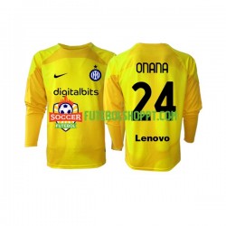 Camisola Homem Inter de Milão Andre Onana 24 Guarda-redes Alternativa Equipamento 2022-2023 Manga Comprida