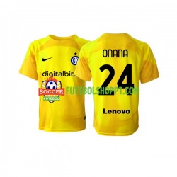 Camisola Homem Inter de Milão Andre Onana 24 Guarda-redes Alternativa Equipamento 2022-2023 Manga Curta