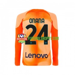 Camisola Homem Inter de Milão Andre Onana 24 Guarda-redes Quarto Equipamento 2022-2023 Manga Comprida