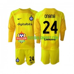 Camisola Júnior Inter de Milão Andre Onana 24 Guarda-redes Alternativa Equipamento 2022-2023 Manga Comprida