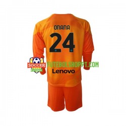 Camisola Júnior Inter de Milão Andre Onana 24 Guarda-redes Quarto Equipamento 2022-2023 Manga Comprida
