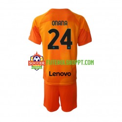 Camisola Júnior Inter de Milão Andre Onana 24 Guarda-redes Quarto Equipamento 2022-2023 Manga Curta