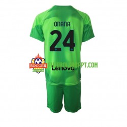 Camisola Júnior Inter de Milão Andre Onana 24 Guarda-redes Terceiro Equipamento 2022-2023 Manga Curta