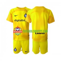 Camisola Júnior Inter de Milão Guarda-redes Alternativa Equipamento 2022-2023 Manga Curta