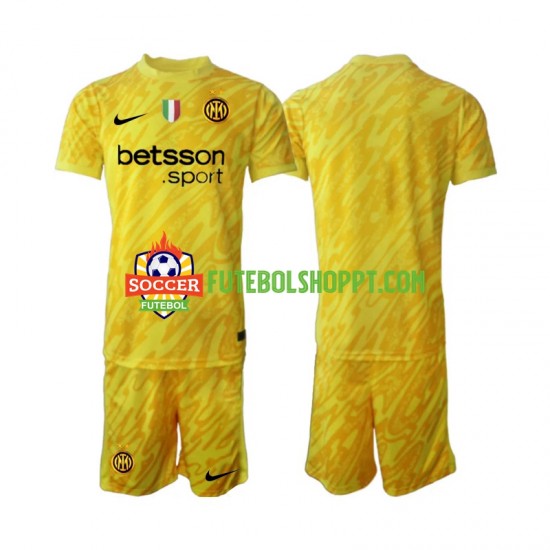 Camisola Júnior Inter de Milão Guarda-redes Alternativa Equipamento 2024-2025 Manga Curta