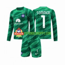 Camisola Júnior Inter de Milão Sommer 1 Guarda-redes Alternativa Equipamento 2023-2024 Manga Comprida