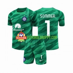 Camisola Júnior Inter de Milão Sommer 1 Guarda-redes Alternativa Equipamento 2023-2024 Manga Curta