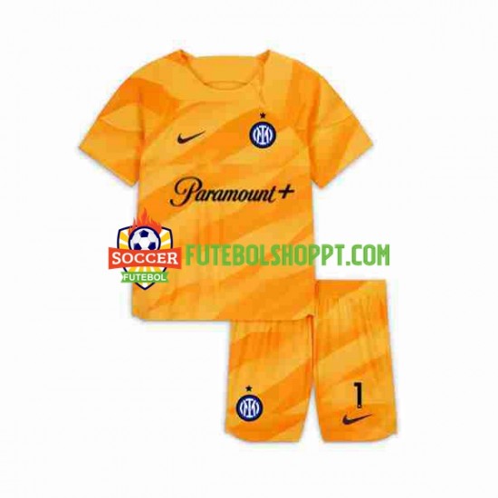 Camisola Júnior Inter de Milão Sommer 1 Guarda-redes Principais Equipamento 2023-2024 Manga Curta