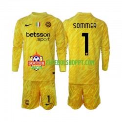 Camisola Júnior Inter de Milão Yann Sommer 1 Guarda-redes Alternativa Equipamento 2024-2025 Manga Comprida