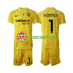 Camisola Júnior Inter de Milão Yann Sommer 1 Guarda-redes Alternativa Equipamento 2024-2025 Manga Curta
