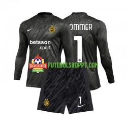 Camisola Júnior Inter de Milão Yann Sommer 1 Guarda-redes Terceiro Equipamento 2024-2025 Manga Comprida