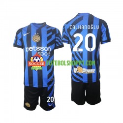 Camisola Júnior Inter de Milão Hakan Calhanoglu 20 Principais Equipamento 2024-2025 Manga Curta